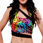Siren Print Top - Rainbow / Black